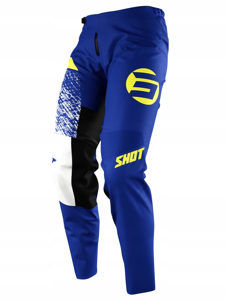 Shot Racing Výpredaj Moto Nohavice Devo Roll Blue Farba Modrá/biela/žltá