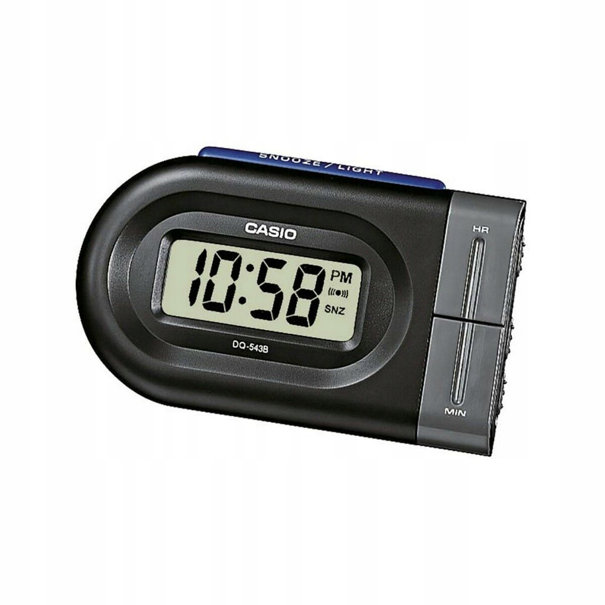 Budzik Casio DQ-543B-1EF czarny elektroniczny zegarek alarm