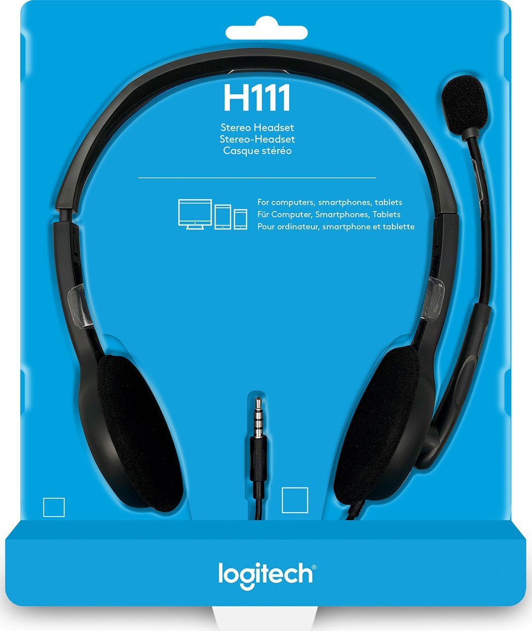Słuchawki nauszne z mikrofonem Logitech H111 Rodzaj słuchawek nauszne