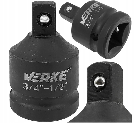 Redukcja Udarowa 3/4 Na 1/2" Przejściówka Adapter Przejście Nasadka Klucza