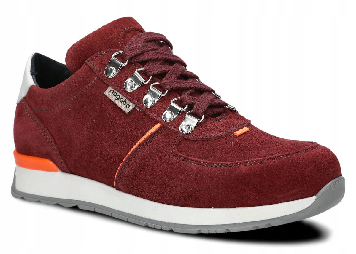 Nagaba 313 Bordový Velur – Pohodlné, Kožené, Polské Dámské Polobotky