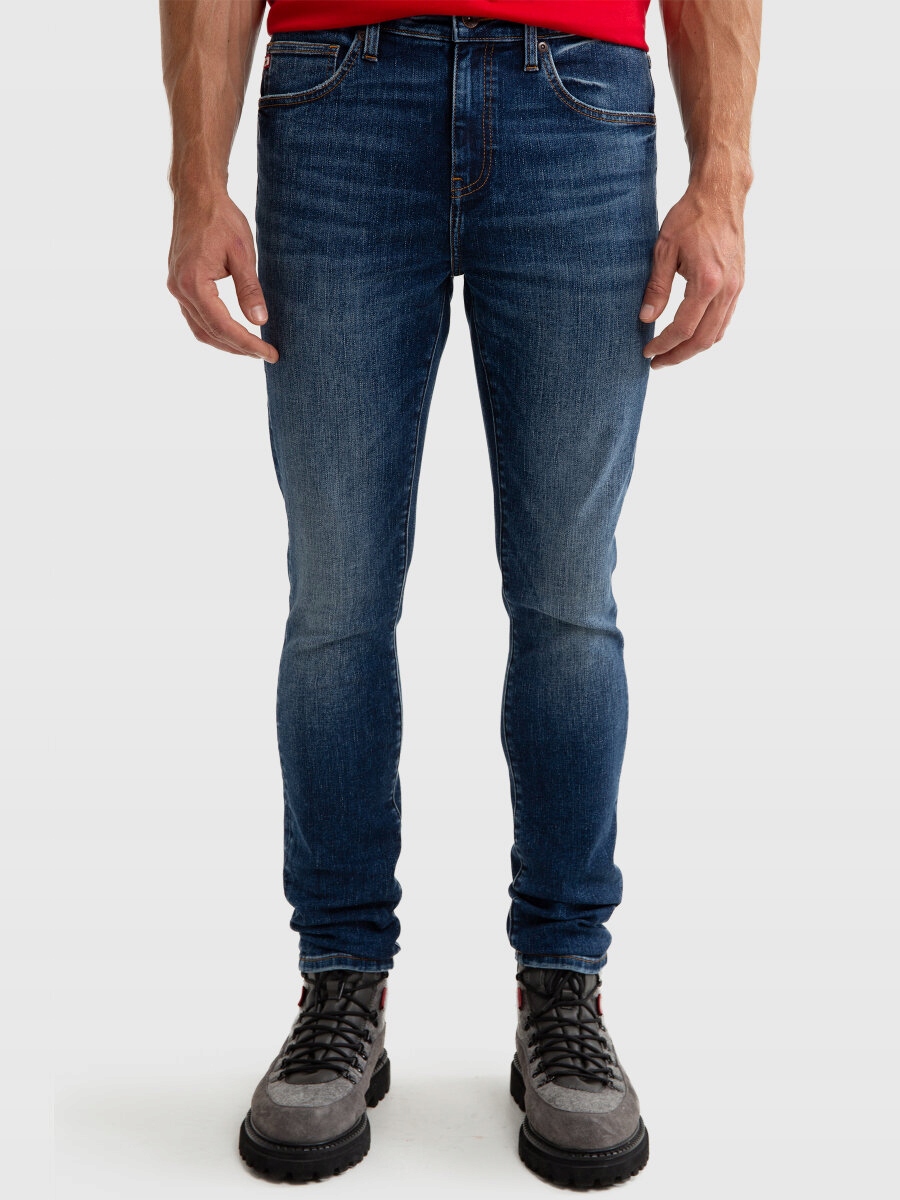 Big Star Pánské Džíny S Modrými Oděrkami Deric High Waist 526 W36 L32