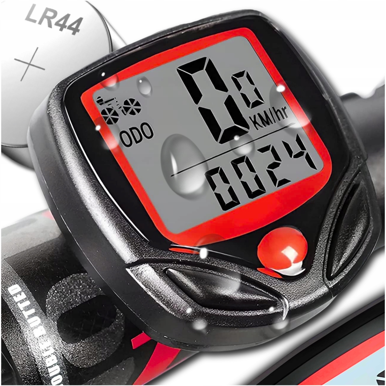 LICZNIK ROWEROWY PRĘDKOŚCIOMIERZ LED 24 FUNKCJI PRZEWODOWY IP68 DO ROWERU