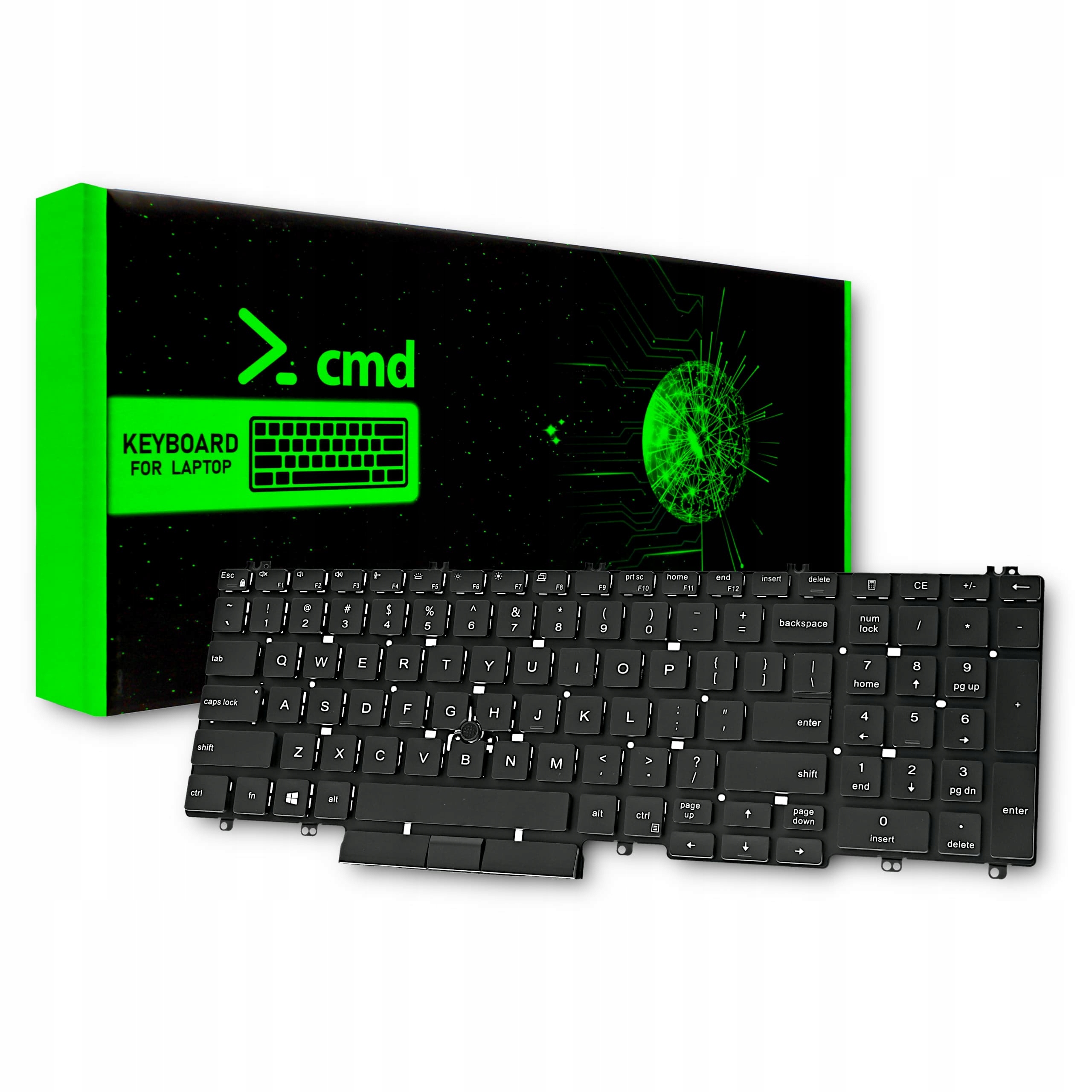 Klawiatura Cmd do Dell Latitude 5500 5501 QWERTY podświetlana czarna