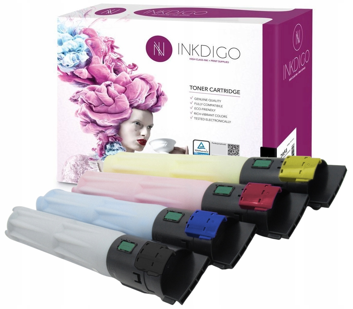 4 náhradní tonery pro Ricoh Aficio Mp C2051 Set