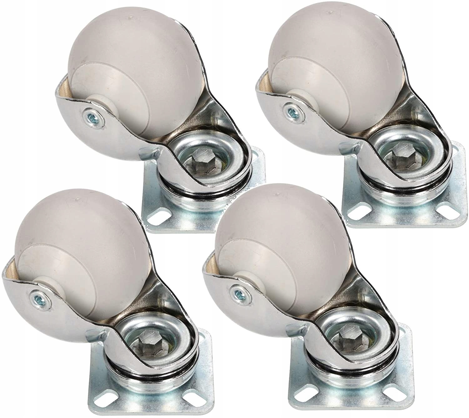 ZESTAW KÓŁKO OBROTOWE MEBLOWE GUMOWE FI40 4 SZT