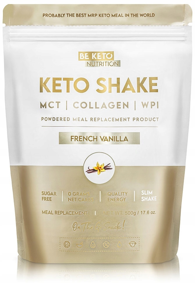 Beketo Diet Keto Shake protein francouzská vanilka doplněk prášek 500 g