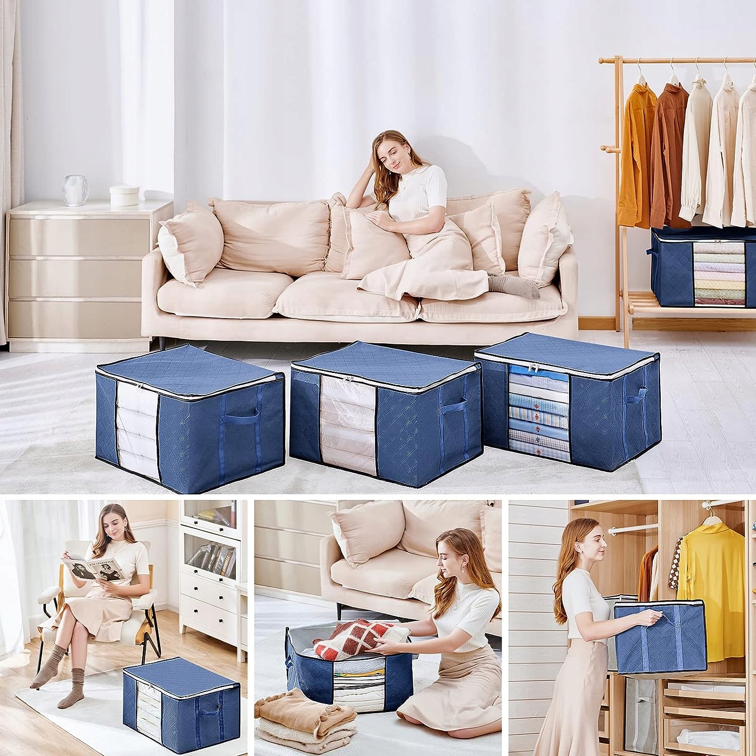 4X TORBA DO PRZECHOWYWANIA UBRAŃ ORGANIZER 84L EAN (GTIN) 3213103896