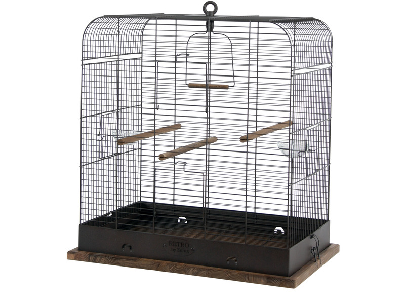 Zolux Klatka ptaki RetroMadeleine 54x34x53cm czarna