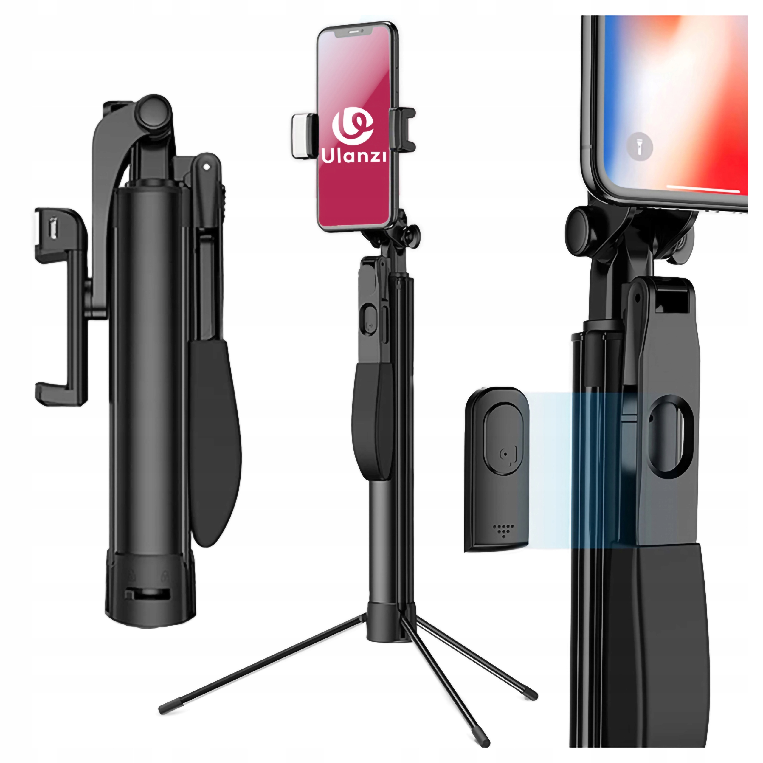 Statyw selfie lampa Led pilot kijek vlog nagrywanie do iPhone 16 15 Pro max