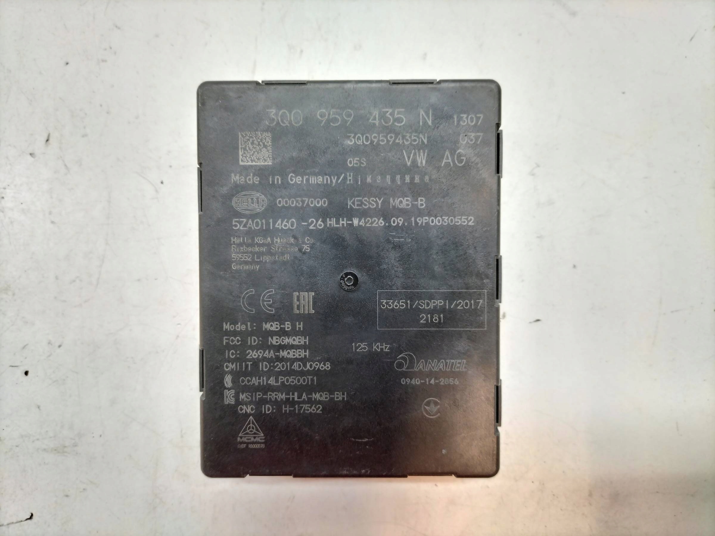 modulo KEYLESS KESSY 3Q0959435N Skoda Superb III (2015-)