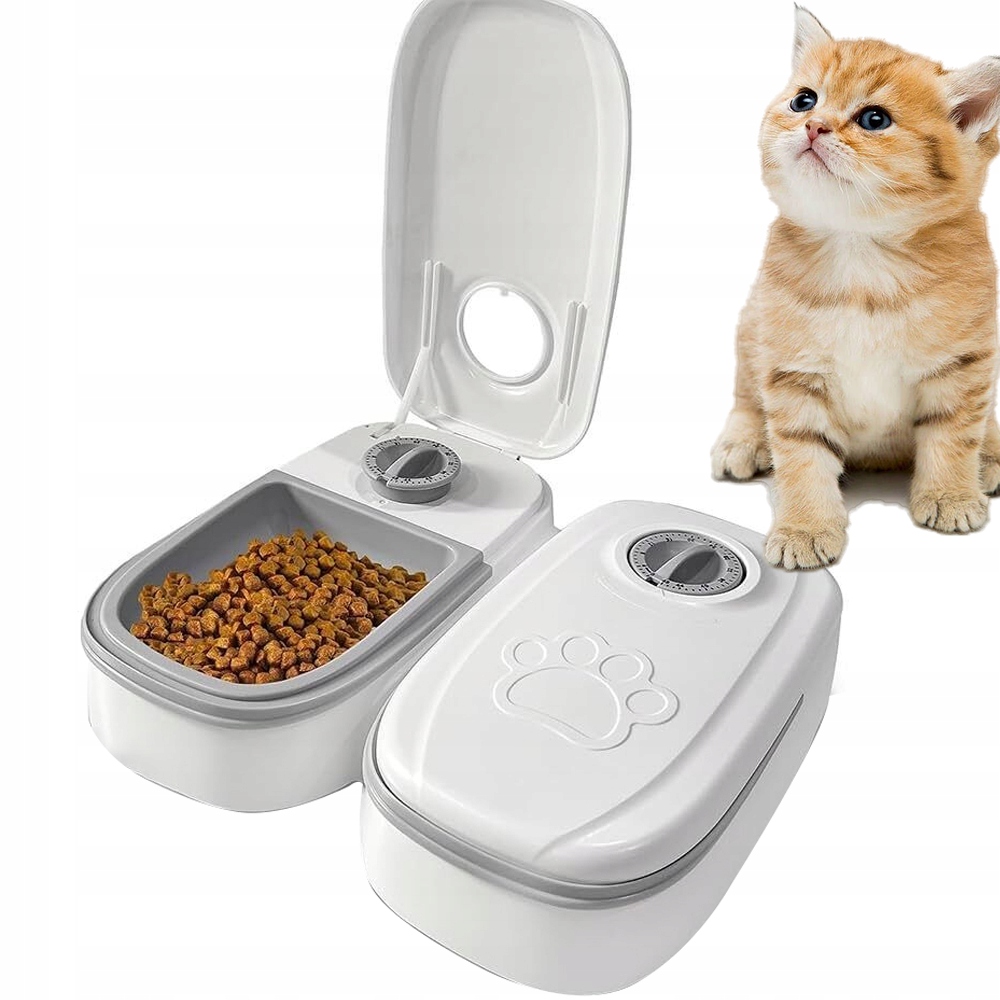 Levně 2X Časovač Auto Dávkovač Krmiva Pro Kočky A Psy Trvanlivý, Odolný Proti Opotřebení