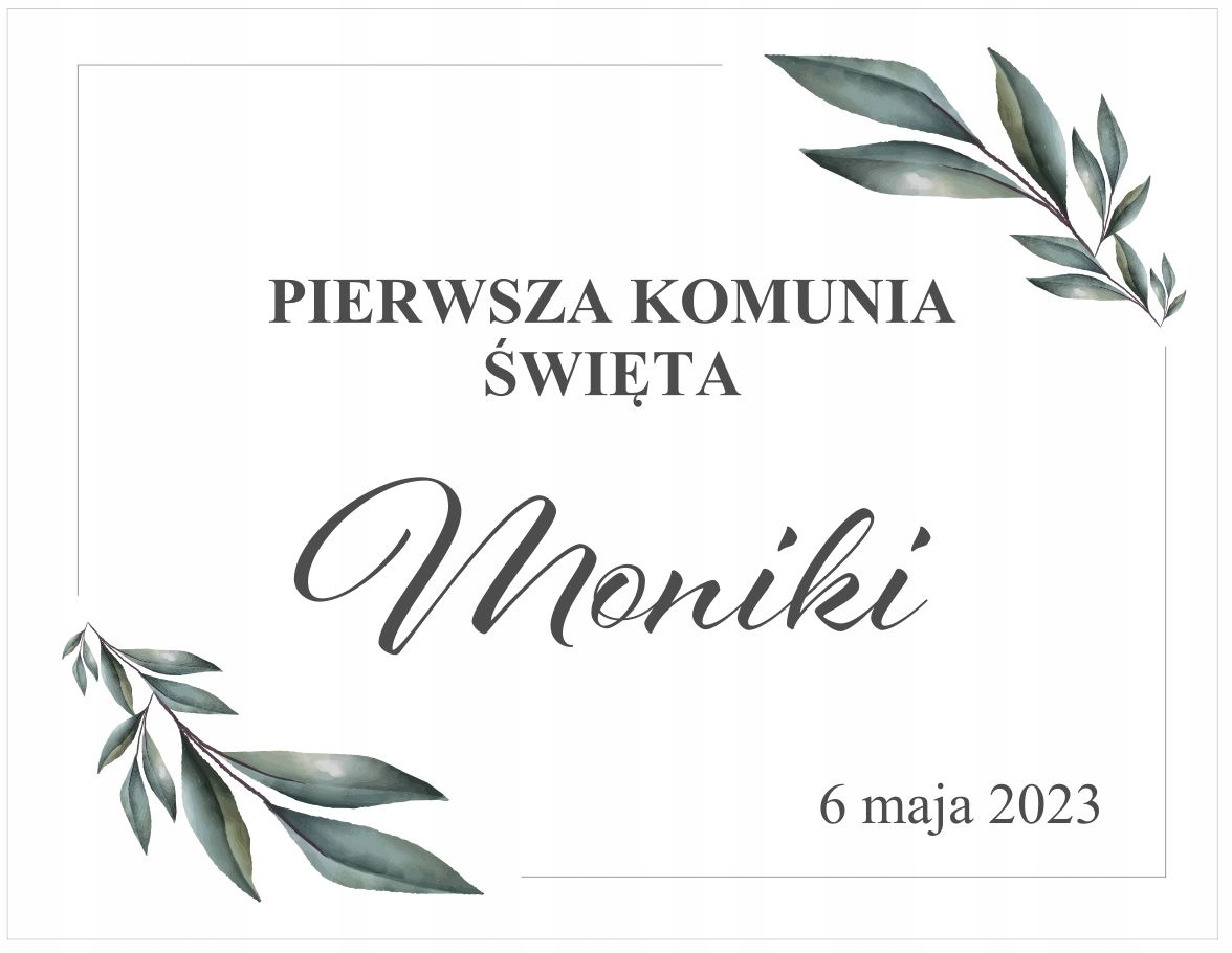 Plakat Plansza PIERWSZA KOMUNIA ŚWIĘTA 50x65cm Kod producenta PK010