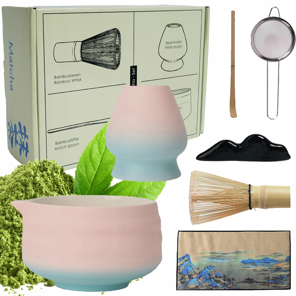 Levně Sada Nářadí Pro Japonskou Přípravu Matchy, 8 Dárková Sada Na Čaj