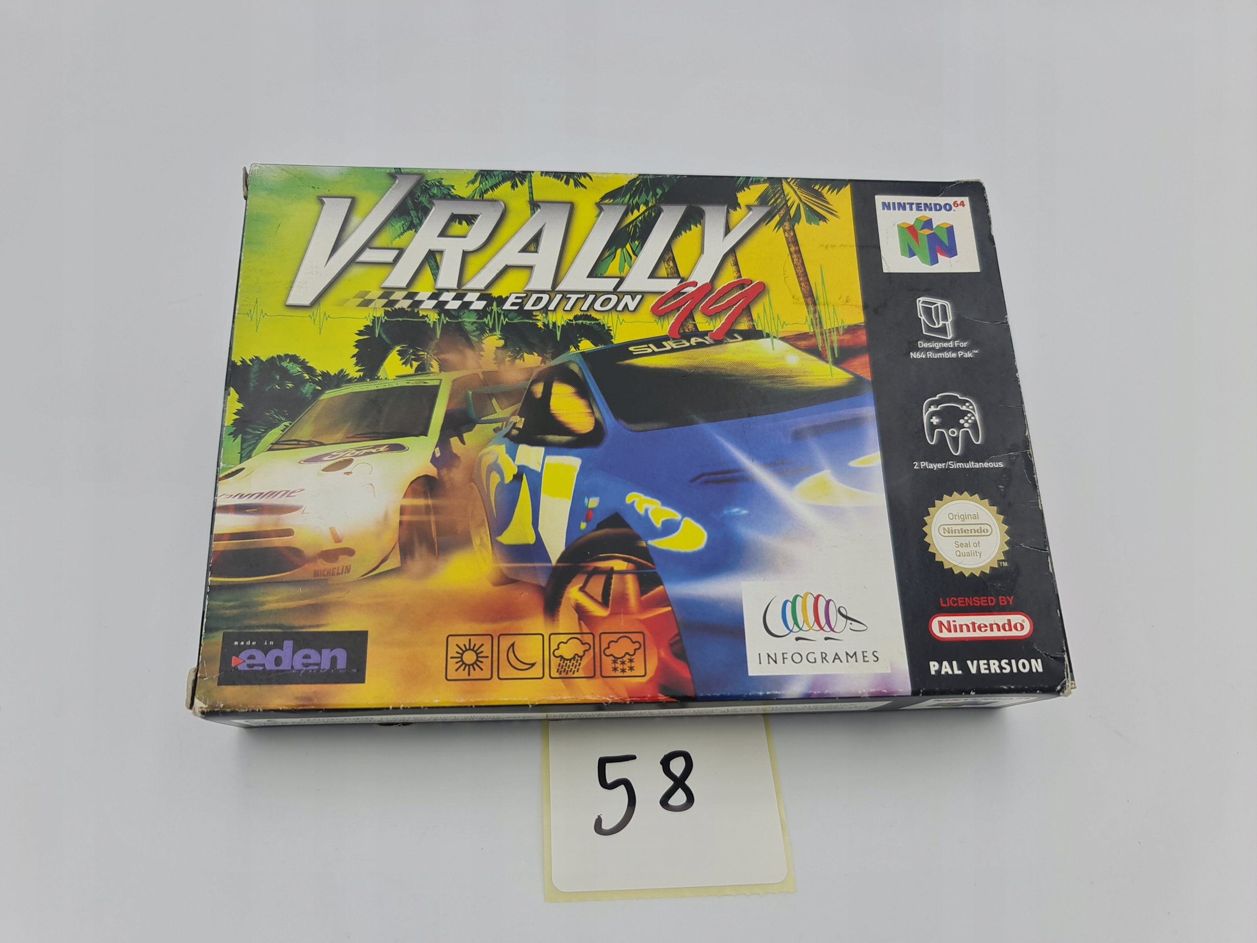NINTENDO 64 V-RALLY EDITION 99 KARTON BOX Producent Nintendo
