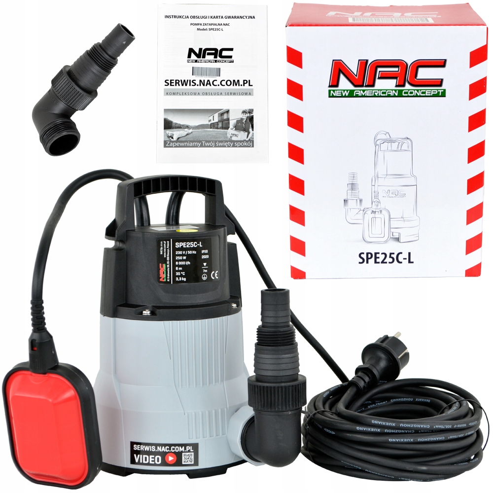 NAC POMPA DO WODY CZYSTEJ 250W SPE25C-L