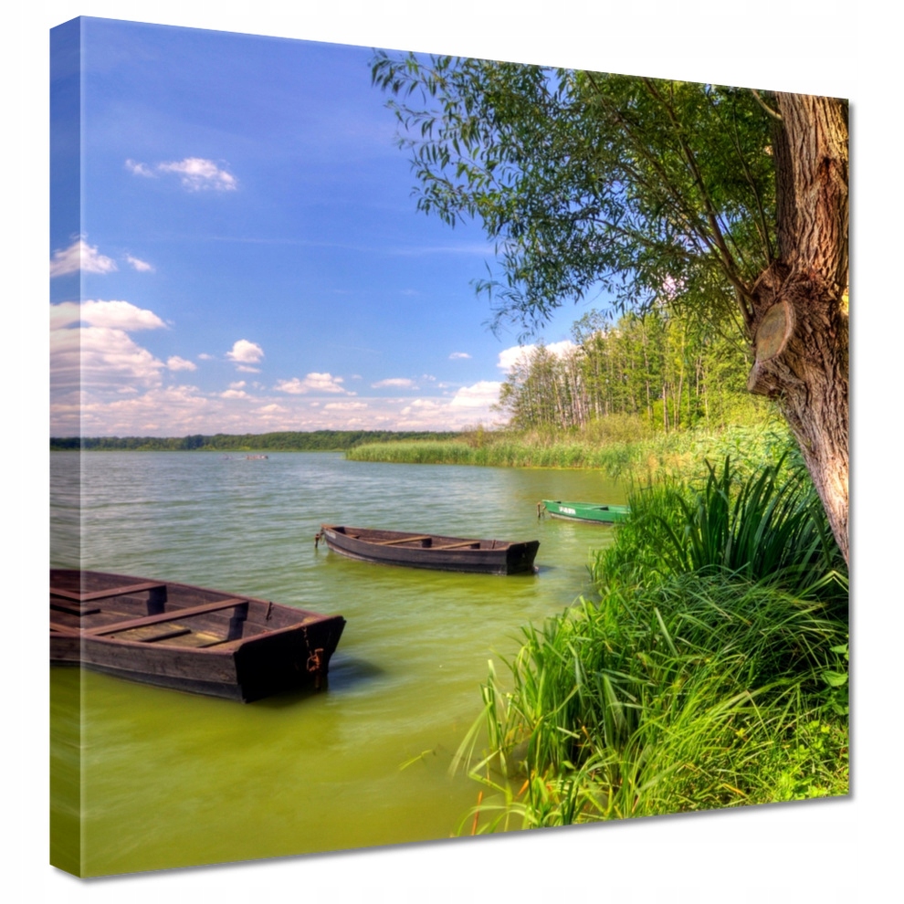 Obraz 80x80 Jezero Lodičky Krajina