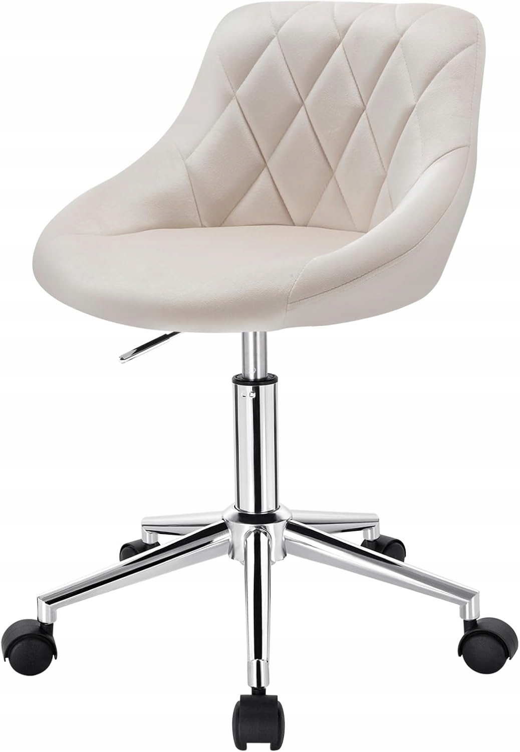 Krzesło Obrotowe Biurowe Stołek Kosmetyczny Kółka 77 X 54 X 54 Crem Eugad