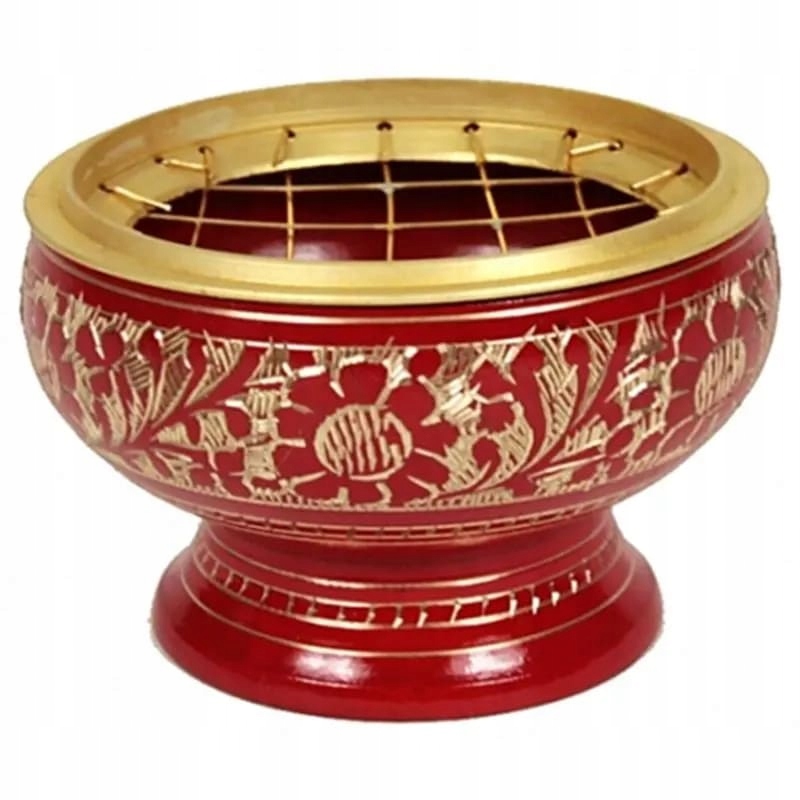 Kadzielnica mosiężna na węgiel - Czerwony