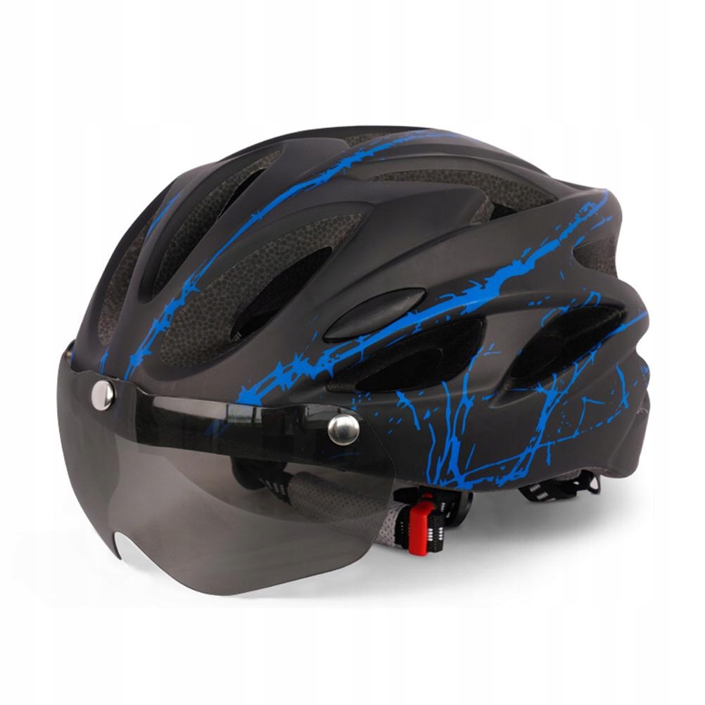 Kask Rowerowy Regulowany 54-62CM Męski Damski Mtb Z Szybą Magnetyczną