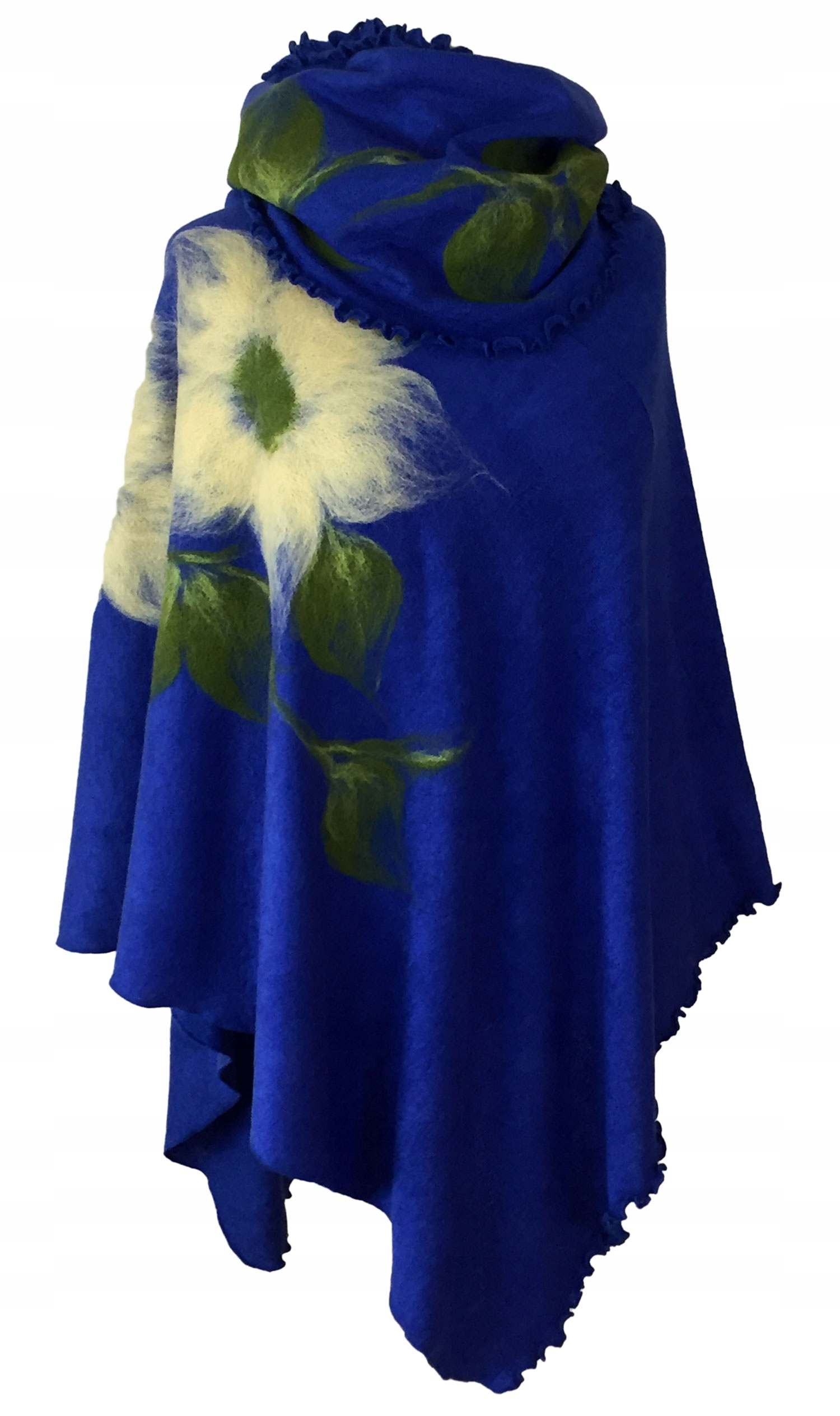 

Ponczo komin wzór filcowany dzianina model 541