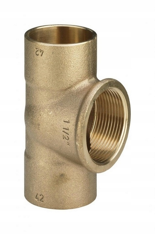 

Trójnik brąz lutowanie 22x1/2x22