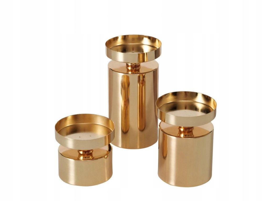 Svícny na stůl pro tlusté svíčky Meril, 3 ks, Ø 7, 5 cm