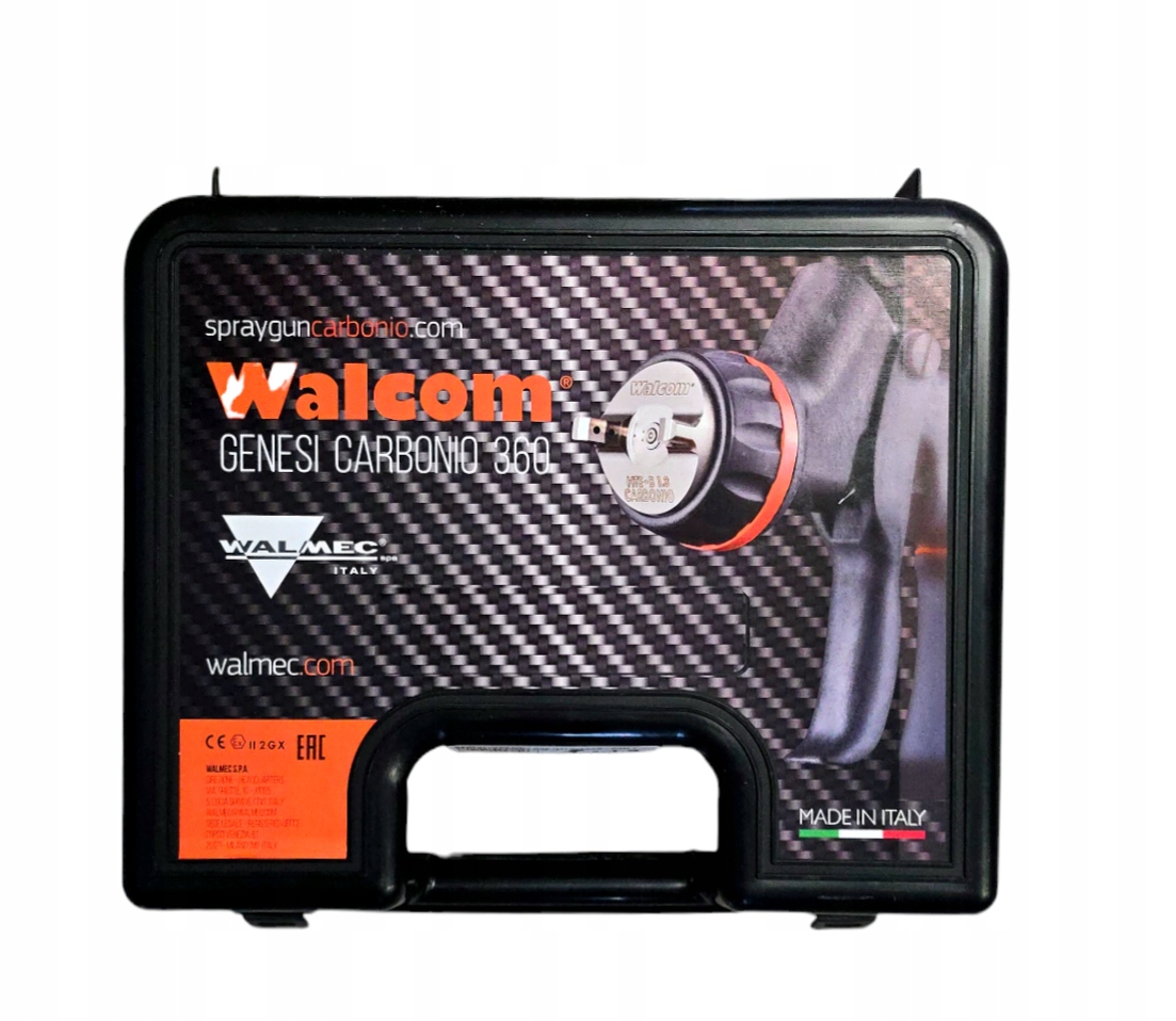 WALCOM ZESTAW PISTOLETÓW LAKIERNICZYCH GENESI CARBONIO 360 HALO + LAMPA Marka Walcom