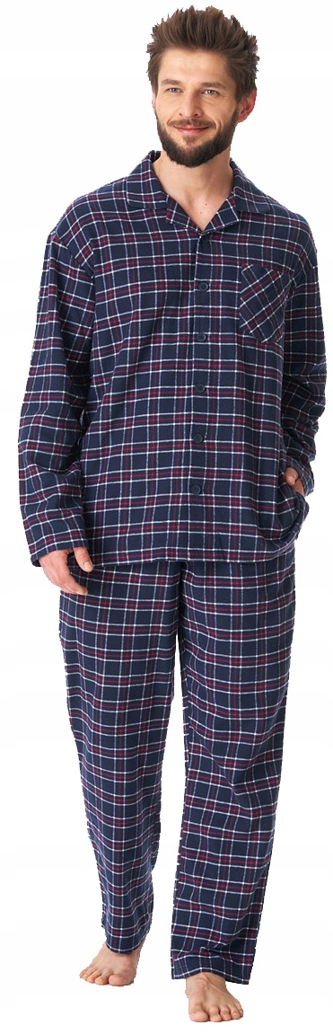 Rozpinana PIŻAMA MĘSKA FLANELOWA KEY 1414 L Marka Key