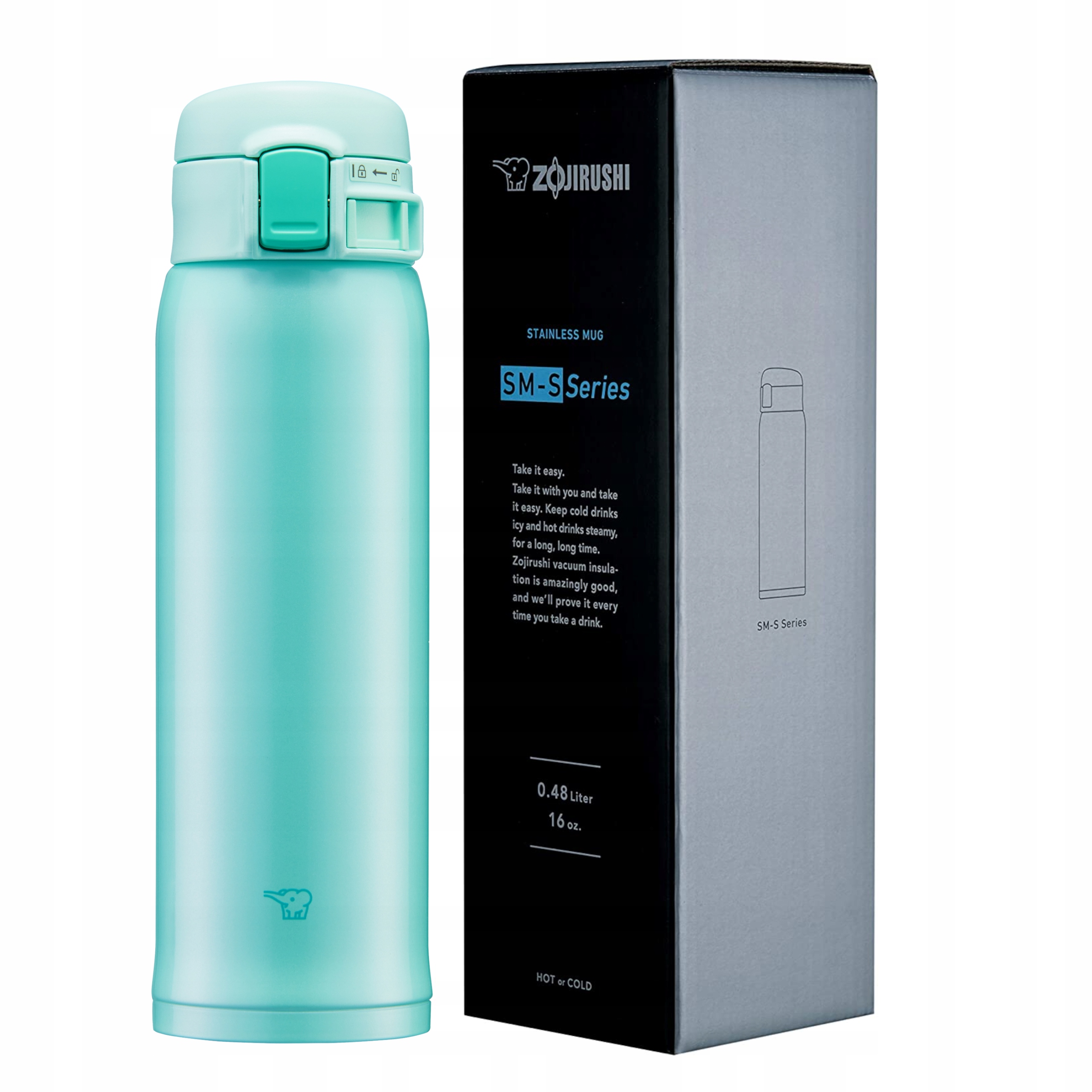 Termohrnek Zojirushi SM-SR48E-GP 480 ml mátový na nápoje