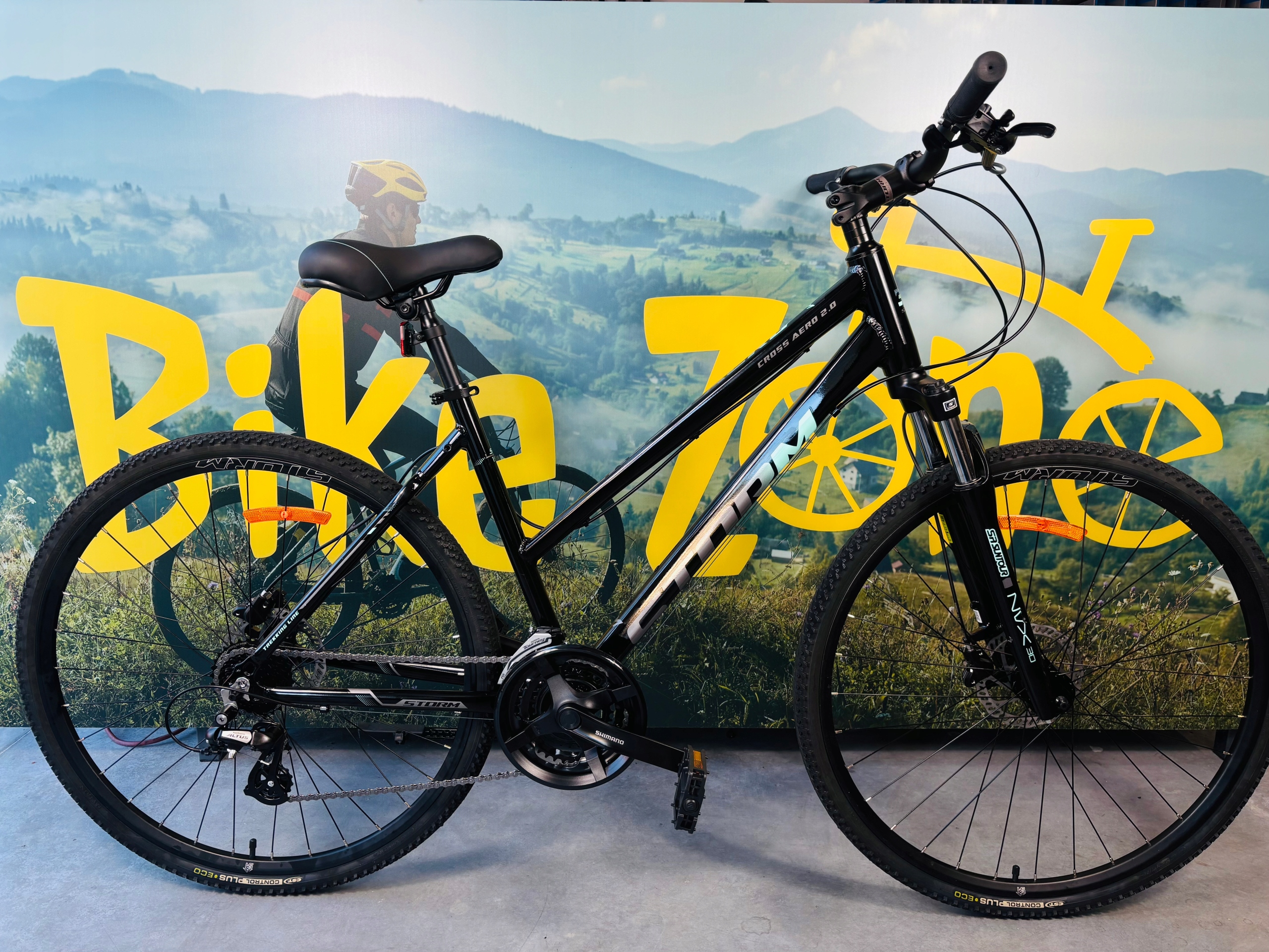 Rower Storm Cross Aero 2.0 Lady, 28'', rama 19, Crossowy, Czarny/turkus