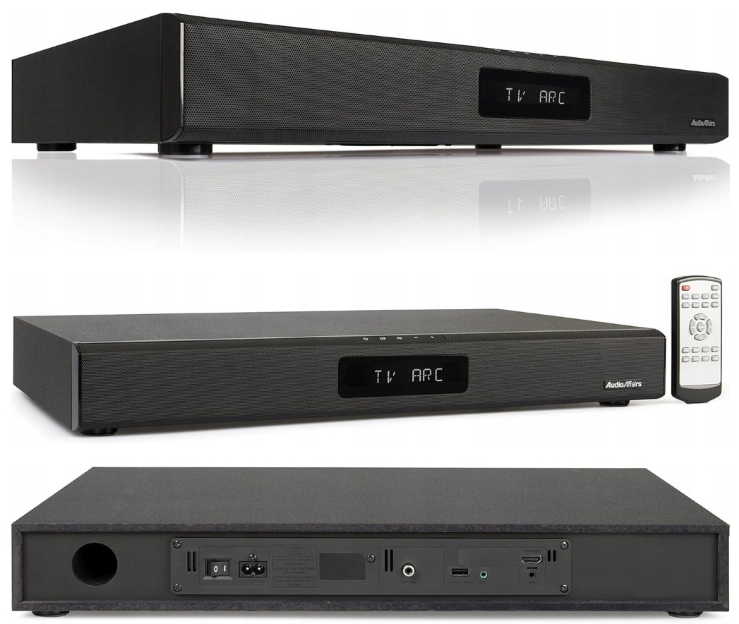 Soundbar Domácí kino AudioAffairs Subwoofer Bluetooth Hdmi Arc Fm Usb