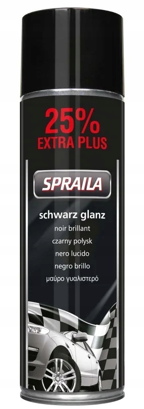 Spraila Lakier Uniwersalny Czarny Połysk 500ml
