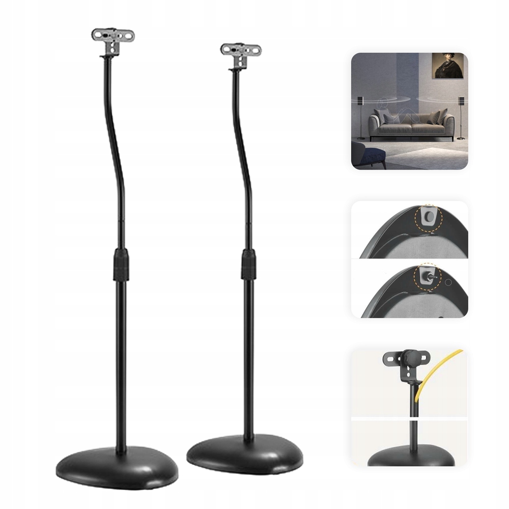 Statywy głośnikowe podłogowe do salonu sypialni 2szt 4,5kg na sztukę