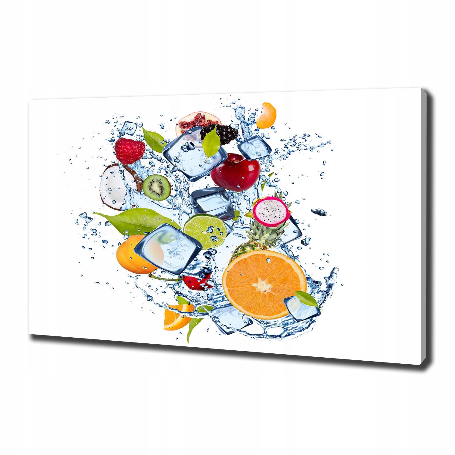 

Foto obraz canvas na ścianę Owoce i lód 100x70 cm