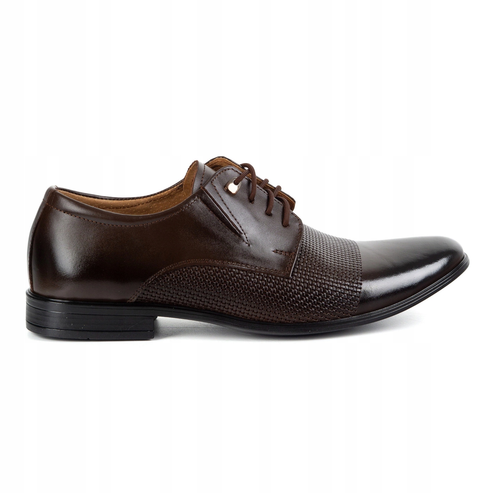 Pánské elegantní kožené boty 302T3 tmavě hnědé, klasické, velikost 39