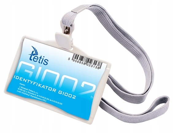 

Identyfikator na smyczy z taśmą Tetis GI002