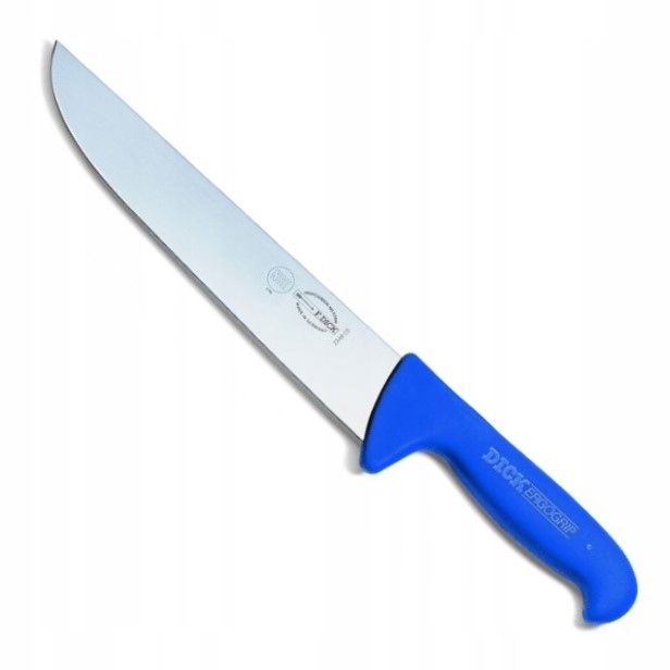 Nůž Masarský rovný 23 cm modrý na maso, ryby