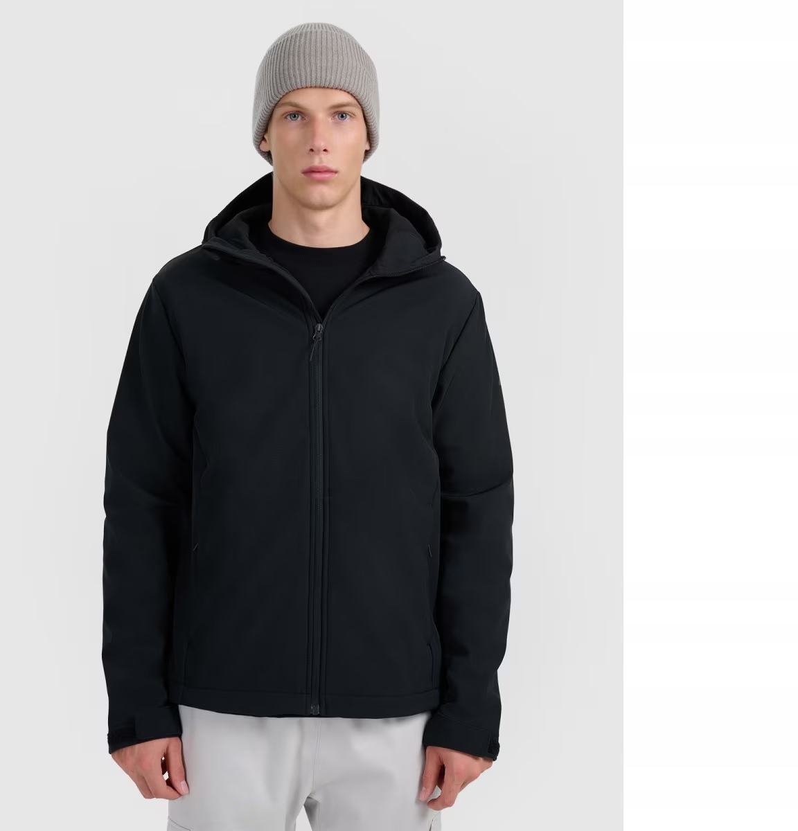 4F Pánská Větruvzdorná Softshellová Bunda M362 Hluboká Černá XL