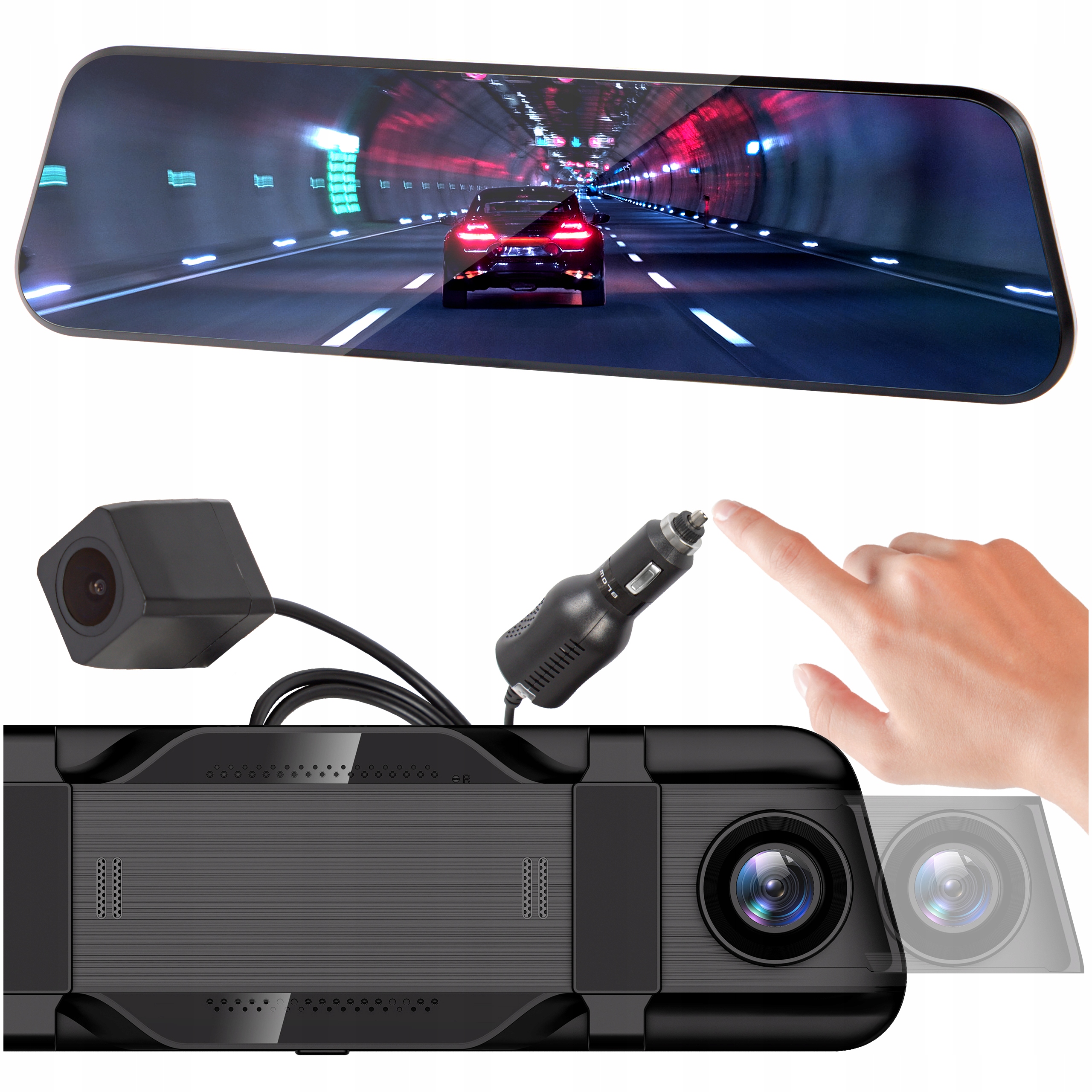 Couvací Kamera Full Hd Videorekordér Automobilové Zrcátko Přední Zadní