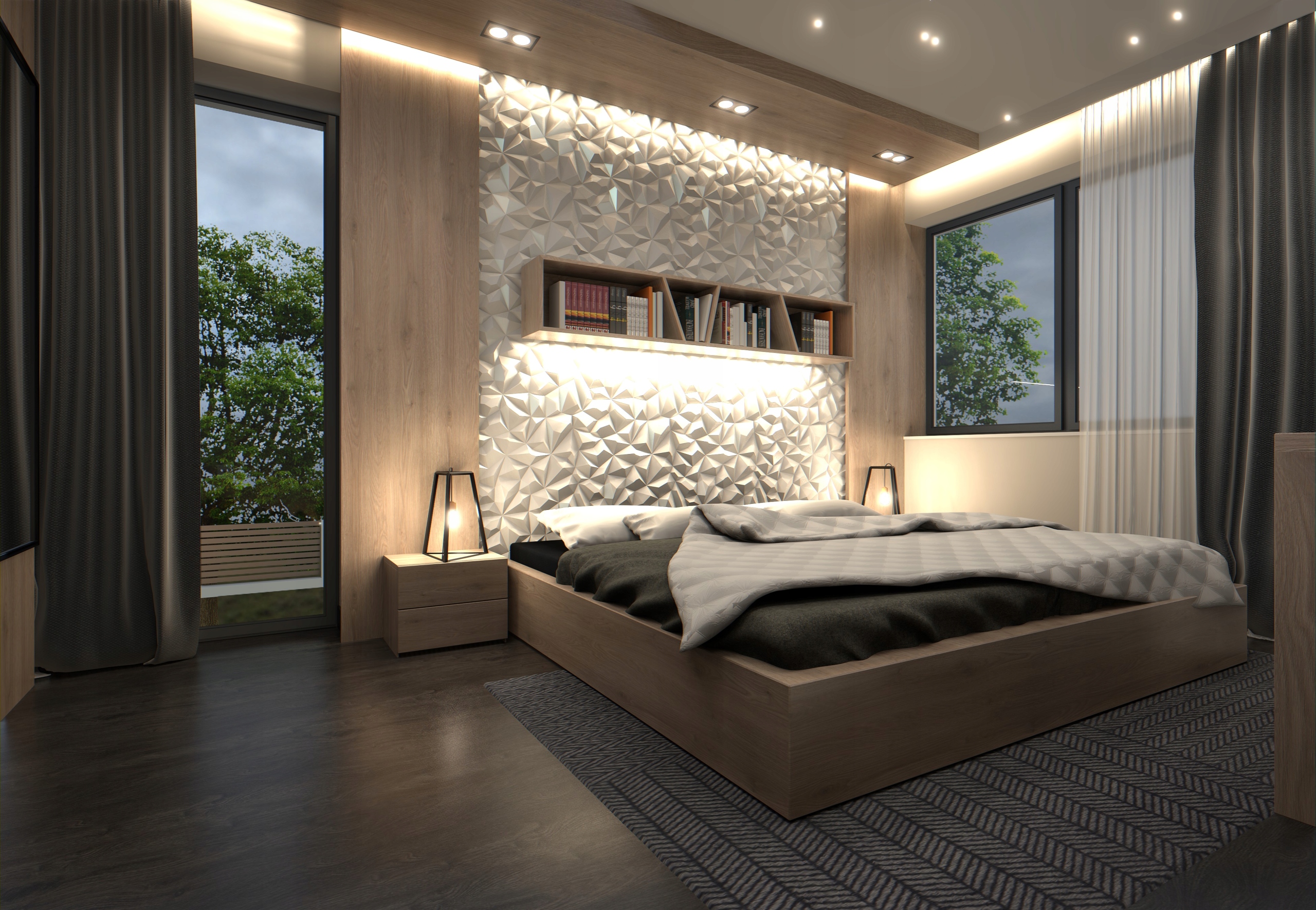 Panele Ścienne białe Styropianowe 3D 60x60 Diament Szerokość produktu 60 cm