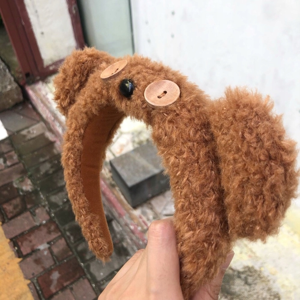 Tim niedźwiedź pluszowy miś uszy pałąk opaska Kolor brązowy