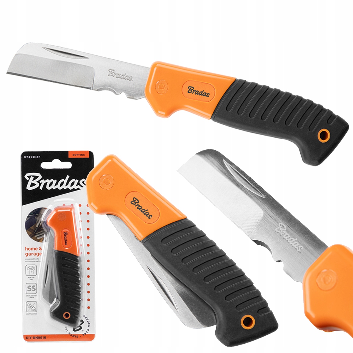 Nóż składany uniwersalny PVC 70 mm TPR BRADAS DIY-KN0010