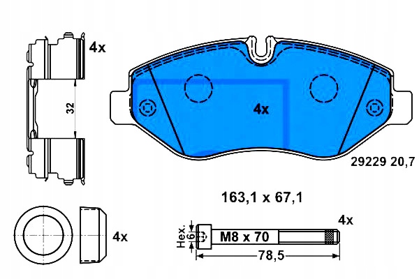 Ate Brzdové Destičky Iveco Daily Citys Daily IV Da