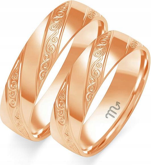 Zlatý snubní prsten se vzorem 585, velikost 14 15 16, dámský, originální