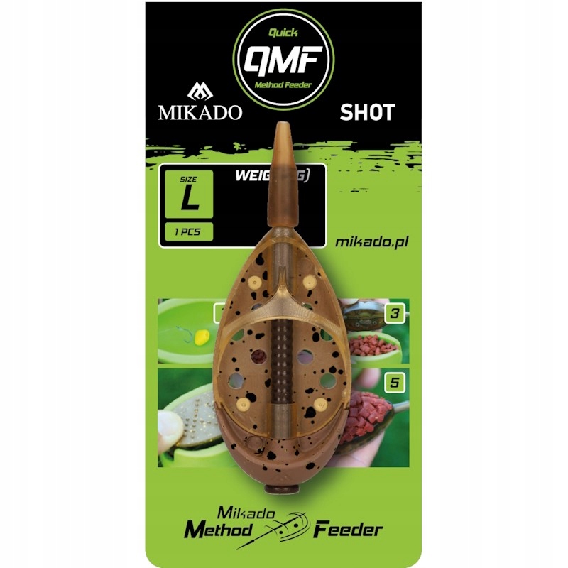 Koszyk Podajnik Method Feeder Mikado Shot Q.m.f. System L 30g 1szt.
