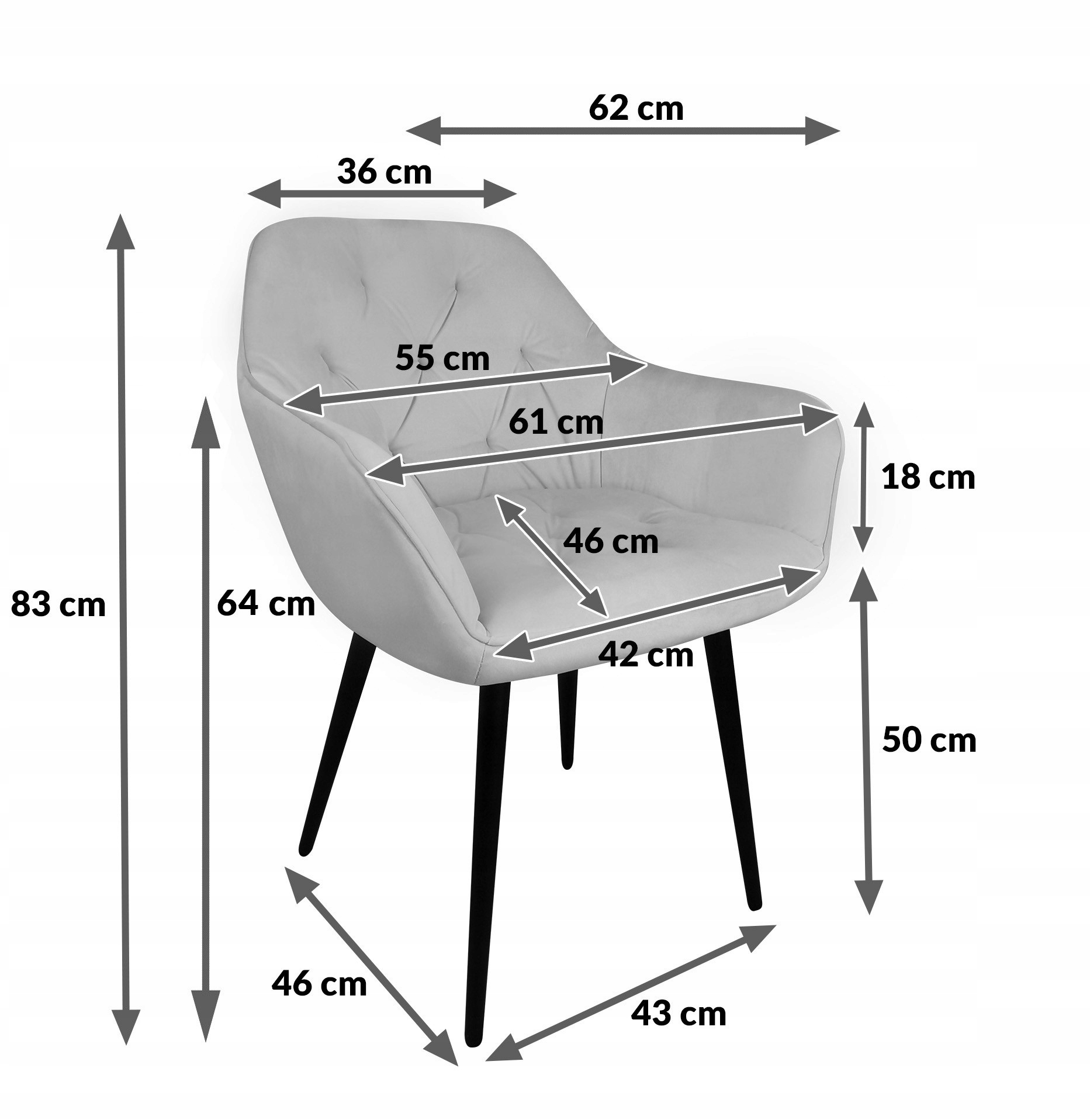 KRZESŁO 2SZT JADALNIA SALON NOWOCZESNE FOTEL KUBEŁKOWY GLAMOUR 2X BEŻOWE Obciążenie maksymalne 120 kg