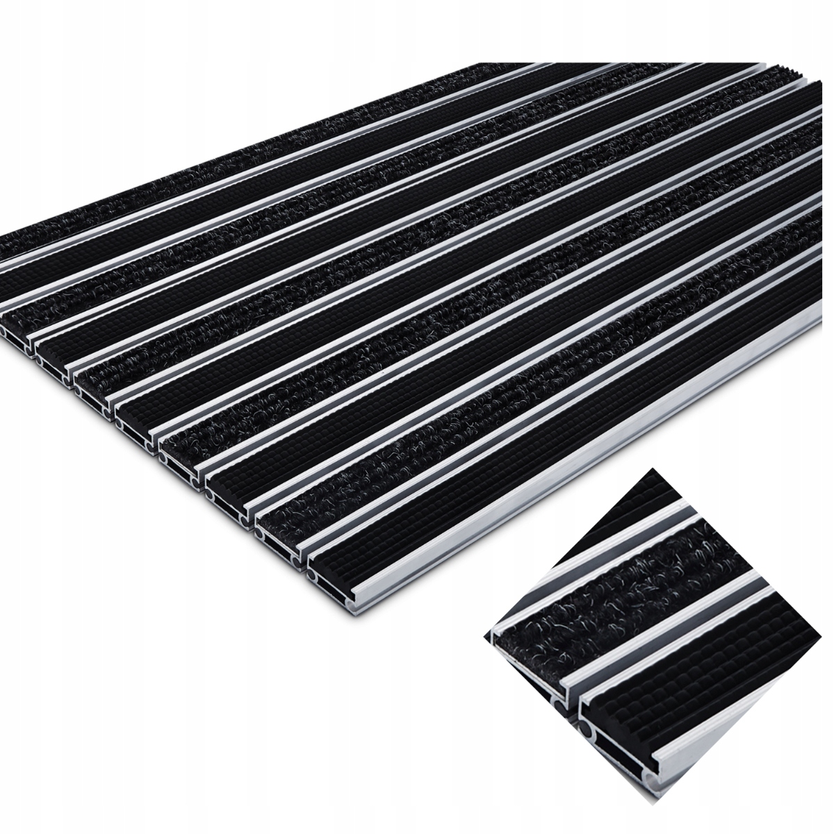 Polentex Aluminiová Rohožka Vstupná Textilno-gumová Podložka 90x60 C17