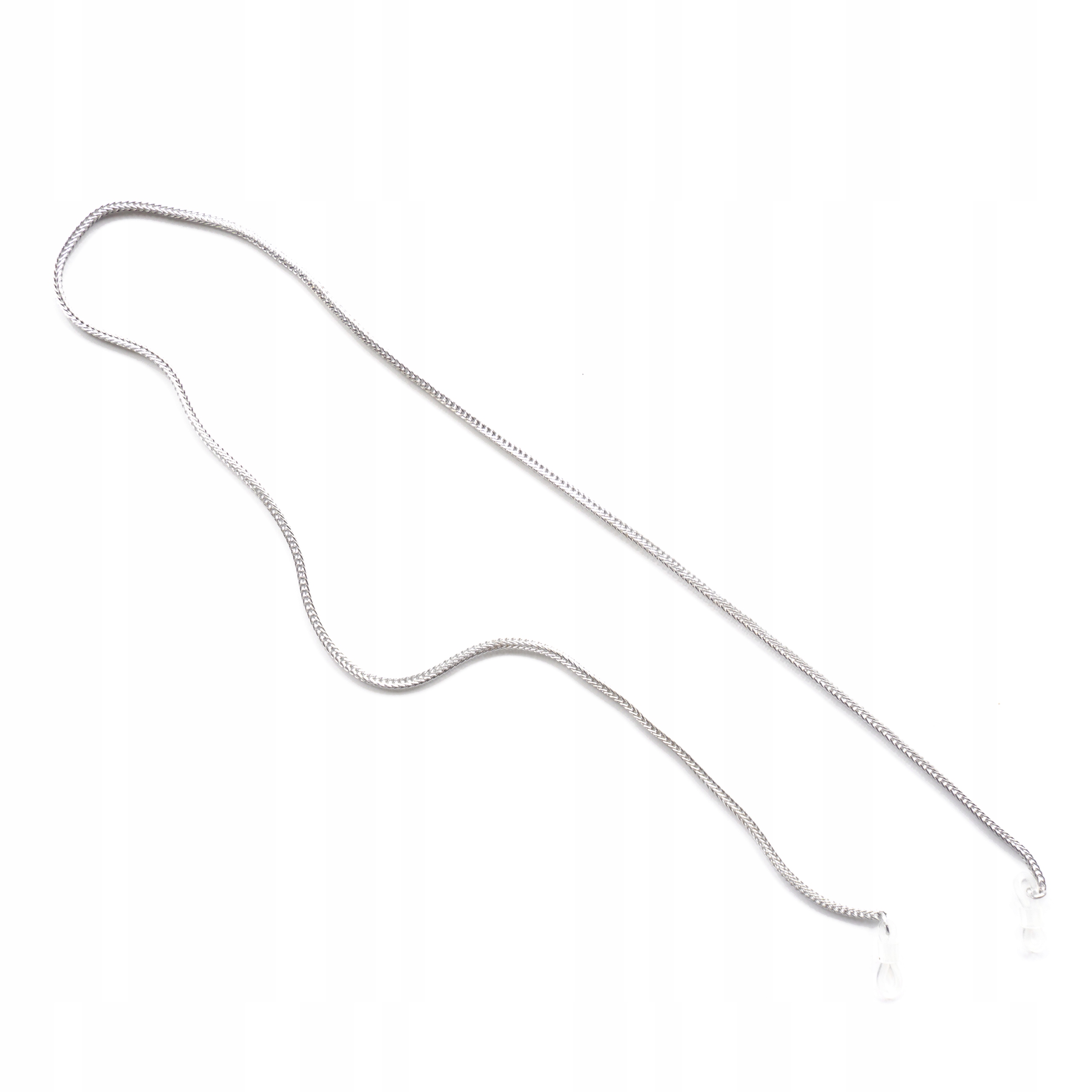 ŁAŃCUSZEK DO OKULARÓW METALOWY SREBRNY TYPU LINKA DŁUGOŚĆ 64CM Kolor srebrny