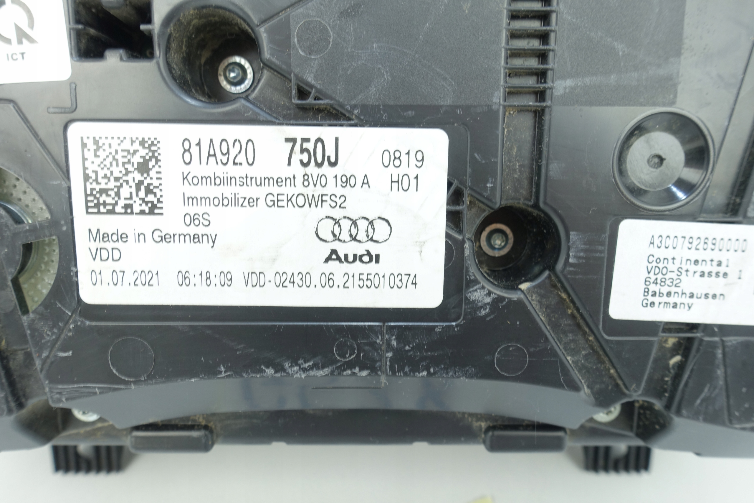 AUDI Q2 81A 2016- dials dials 81A920750J